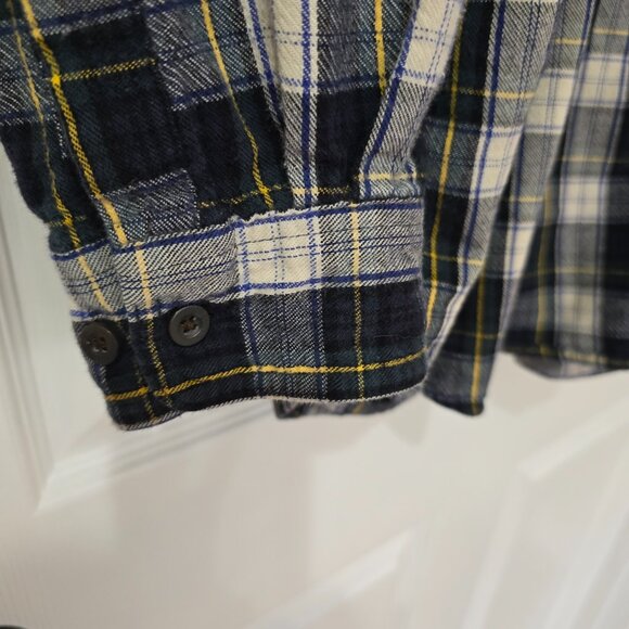 L.L. Bean Men's Scotch Plaid Flannel Shirt Navy White 228066 Size XL Tall - Picture 4 of 6